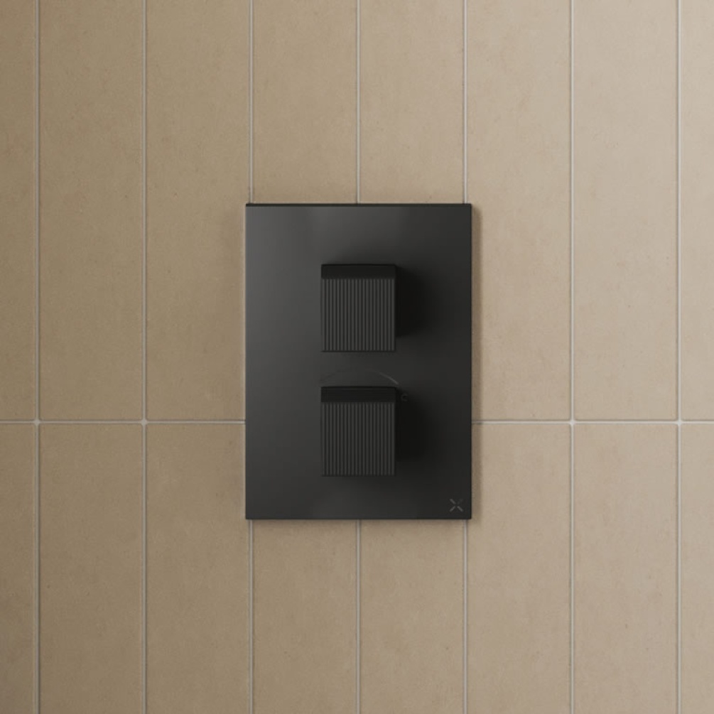 Crosswater Limit Matt Black Crossbox 1 Outlet Shower Valve